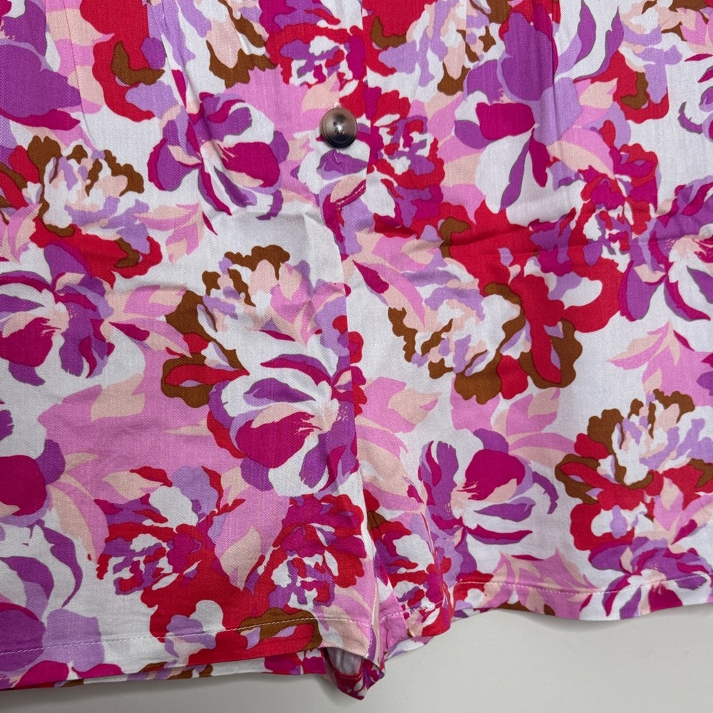 Steve Madden Pink and Red Floral Romper - Picture 3 of 5